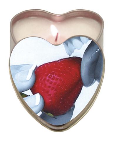 Earthly Body Edible Massage Candle 4oz Heart Tin