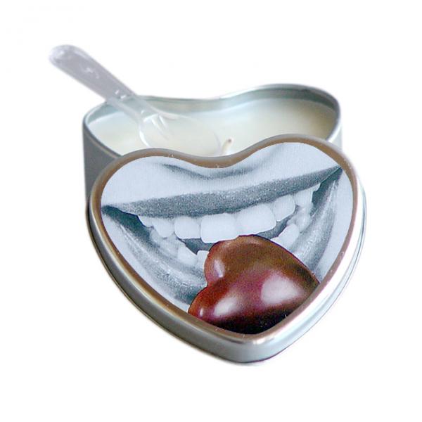 Earthly Body Edible Massage Candle 4oz Heart Tin